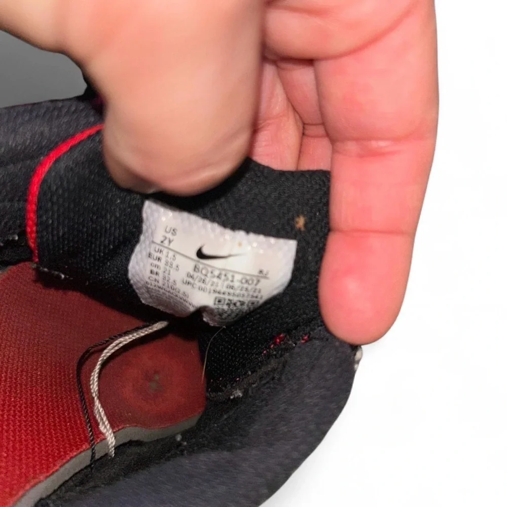 Nike Kids Black and Red Sneakers